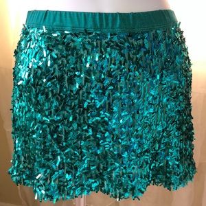 Sequined mini skirt